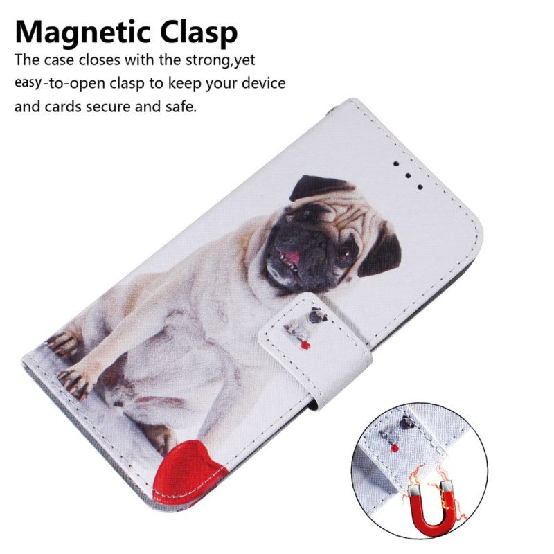 Folio Deksel Motorola Edge 50 Fusion Mops Hund