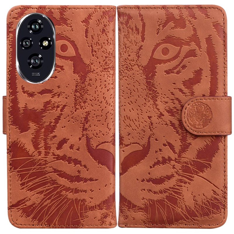 Folio Deksel Honor 200 Tiger Footprint