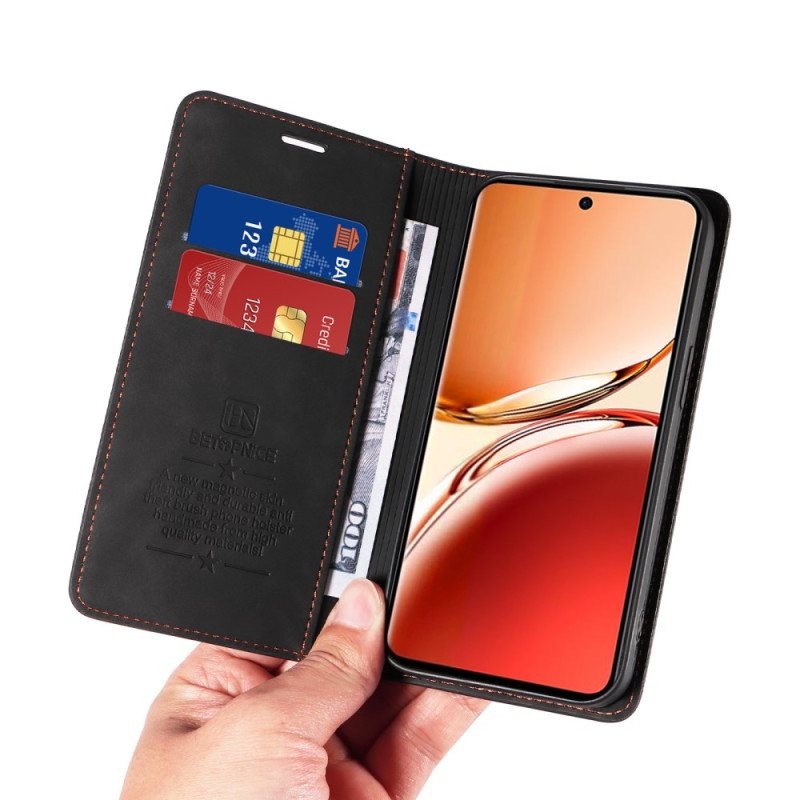 Folio Deksel Oppo Reno 12f 5g Semsket Skinneffekt Med Rfid-blokkering Betopnice