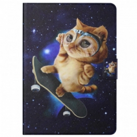 Folio Deksel Til Samsung Galaxy Tab A8 (2021) Cat Skateboarding