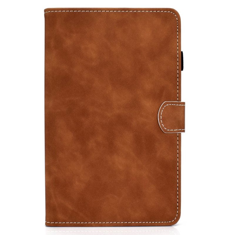 Folio Deksel Til Samsung Galaxy Tab A8 (2021) Vintage Design Skinneffekt