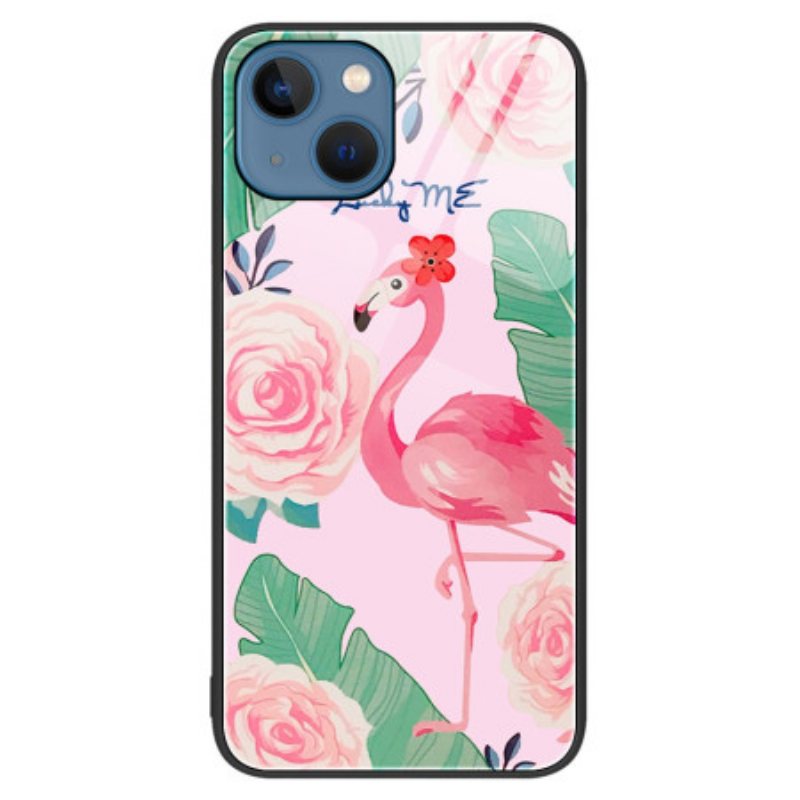 Deksel Til iPhone 15 Plus Flamingo Herdet Glass