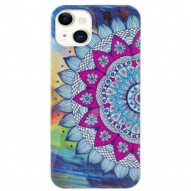 Deksel Til iPhone 15 Plus Fluorescerende Mandala