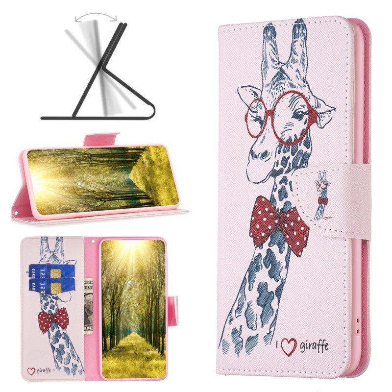 Folio Deksel Til iPhone 15 Plus Intello Giraffe