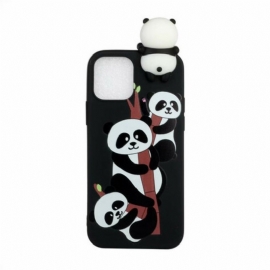 Deksel Til iPhone 13 Pro Max 3d-pandaer På Bambus
