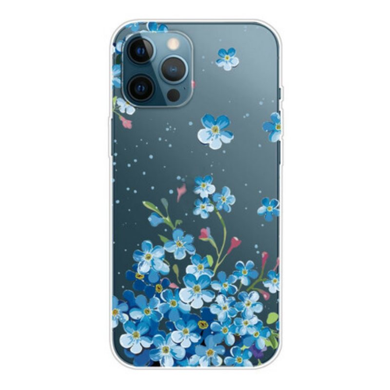 Deksel Til iPhone 13 Pro Max Bukett Med Blå Blomster