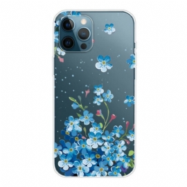 Deksel Til iPhone 13 Pro Max Bukett Med Blå Blomster