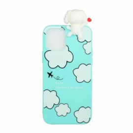 Deksel Til iPhone 13 Pro Max Dog In The Clouds 3d