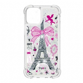 Deksel Til iPhone 13 Pro Max Eiffeltårnets Paljetter