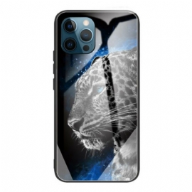 Deksel Til iPhone 13 Pro Max Feline Face Herdet Glass