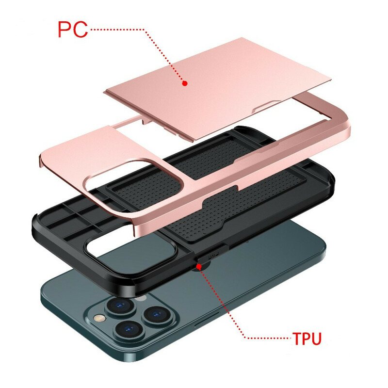 Deksel Til iPhone 13 Pro Max Glidelås Kortholder