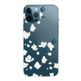 Deksel Til iPhone 13 Pro Max Hvite Blomster