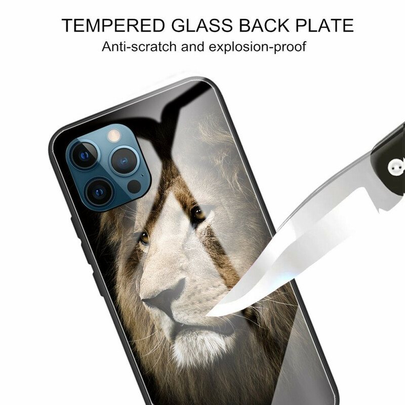 Deksel Til iPhone 13 Pro Max Løvehode Herdet Glass