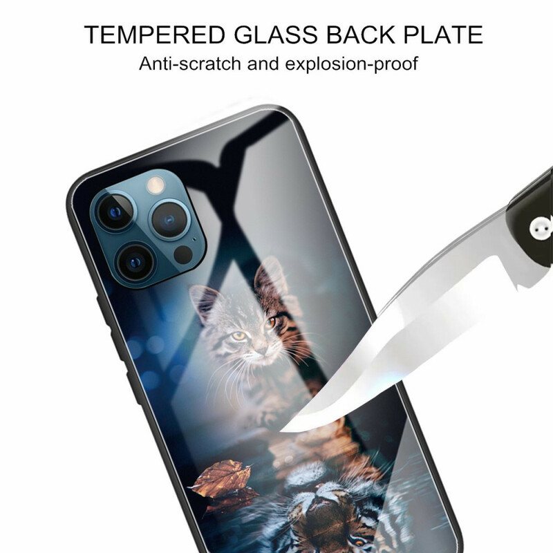 Deksel Til iPhone 13 Pro Max Mitt Tiger Herdet Glass