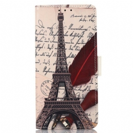 Folio Deksel Til iPhone 13 Pro Max Poetens Eiffeltårn