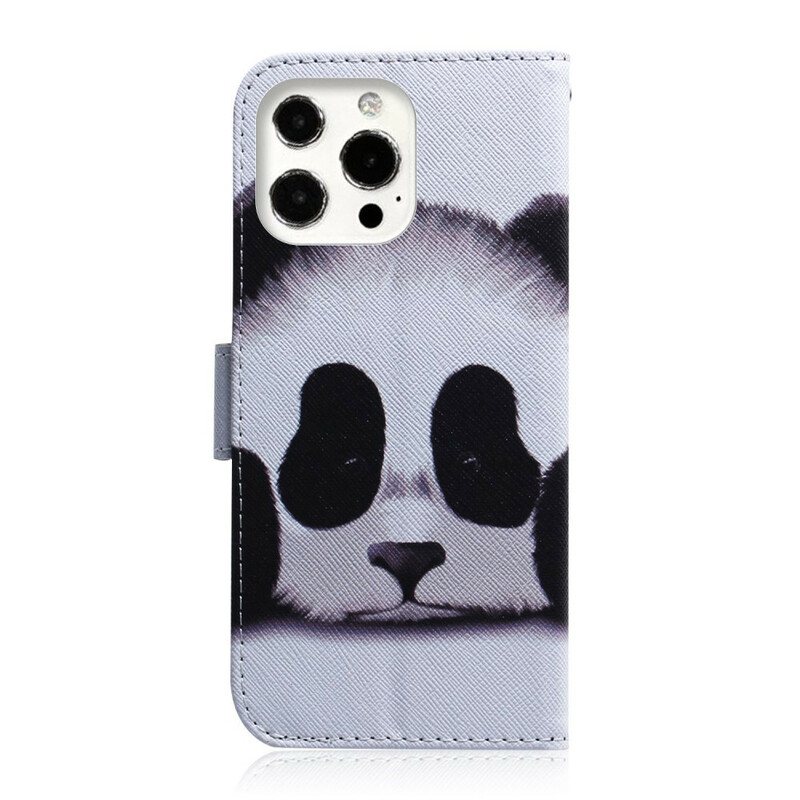 Lærdeksel Til iPhone 13 Pro Max Panda Ansikt