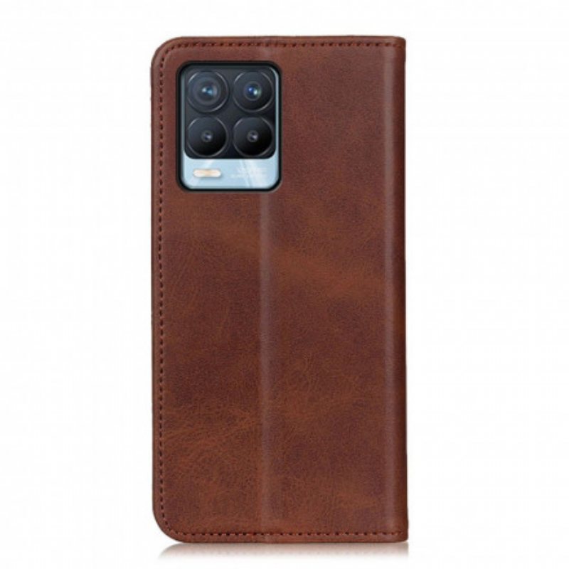 Beskyttelse Deksel Til Realme 8 / 8 Pro Folio Deksel Elegance Split Leather