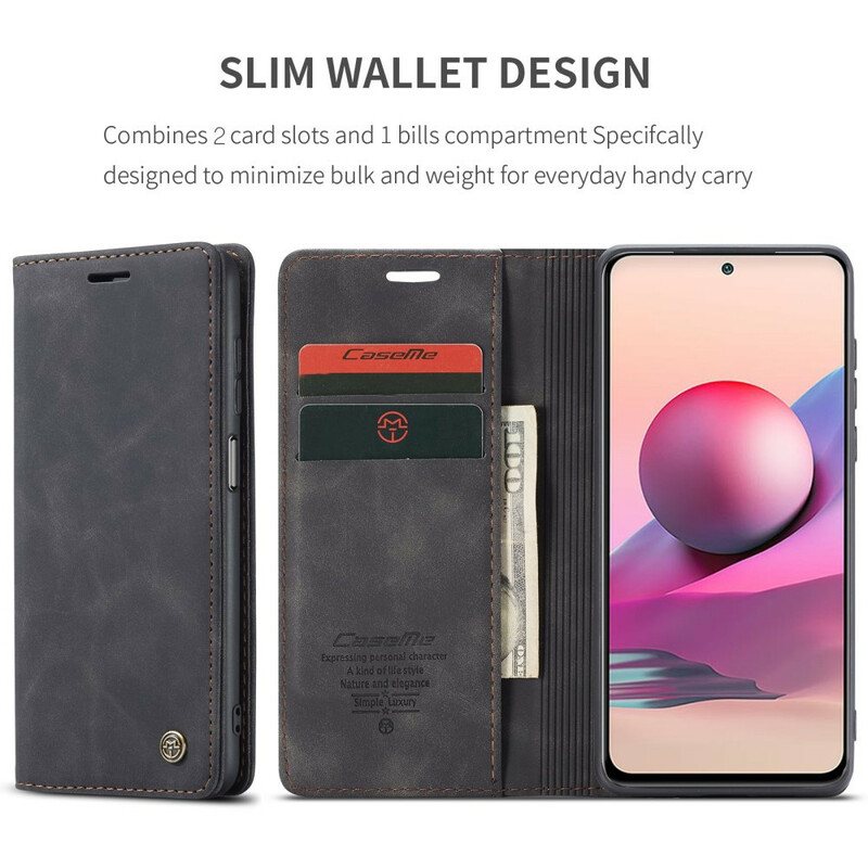 Beskyttelse Deksel Til Xiaomi Redmi Note 10 / 10S Folio Deksel Caseme Skinneffekt