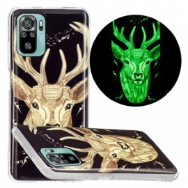 Deksel Til Xiaomi Redmi Note 10 / 10S Fluorescerende Majestic Deer