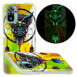 Deksel Til Xiaomi Redmi Note 10 / 10S Fluorescerende Owl Dream Catcher