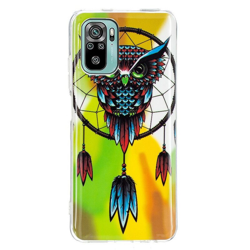 Deksel Til Xiaomi Redmi Note 10 / 10S Fluorescerende Owl Dream Catcher