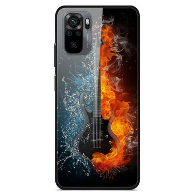 Deksel Til Xiaomi Redmi Note 10 / 10S Gitar I Herdet Glass