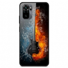 Deksel Til Xiaomi Redmi Note 10 / 10S Gitar I Herdet Glass