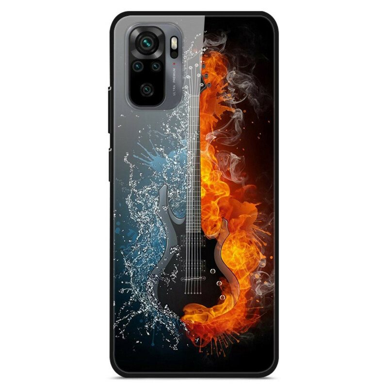 Deksel Til Xiaomi Redmi Note 10 / 10S Gitar I Herdet Glass