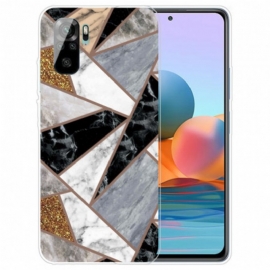 Deksel Til Xiaomi Redmi Note 10 / 10S Marmor Med Intens Geometri