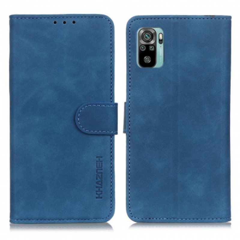 Folio Deksel Til Xiaomi Redmi Note 10 / 10S Khazneh Vintage Skinneffekt