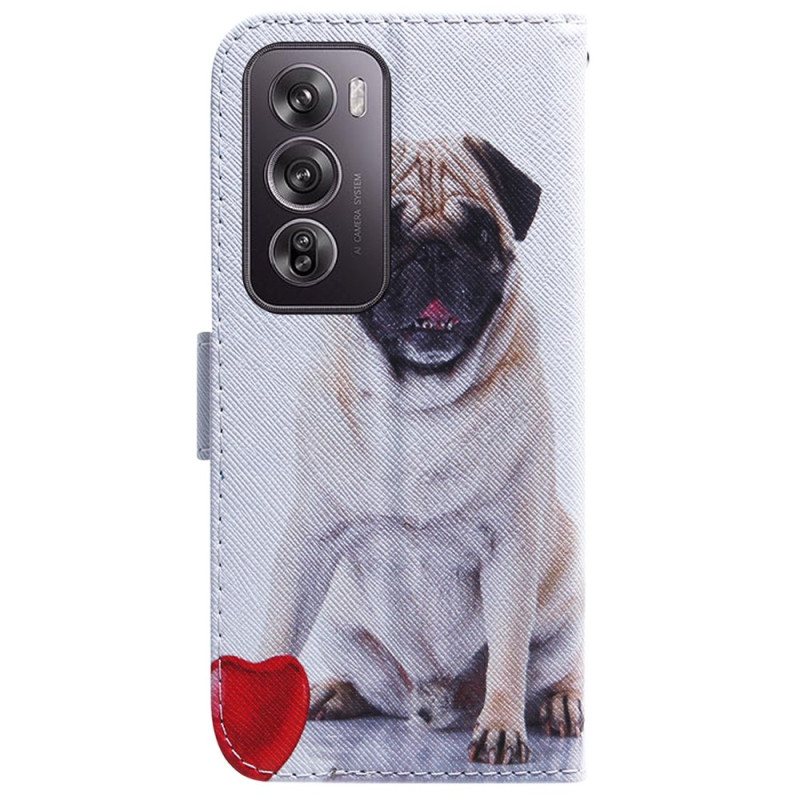 Folio Deksel Oppo Reno 12 Pro 5g Pug Dog