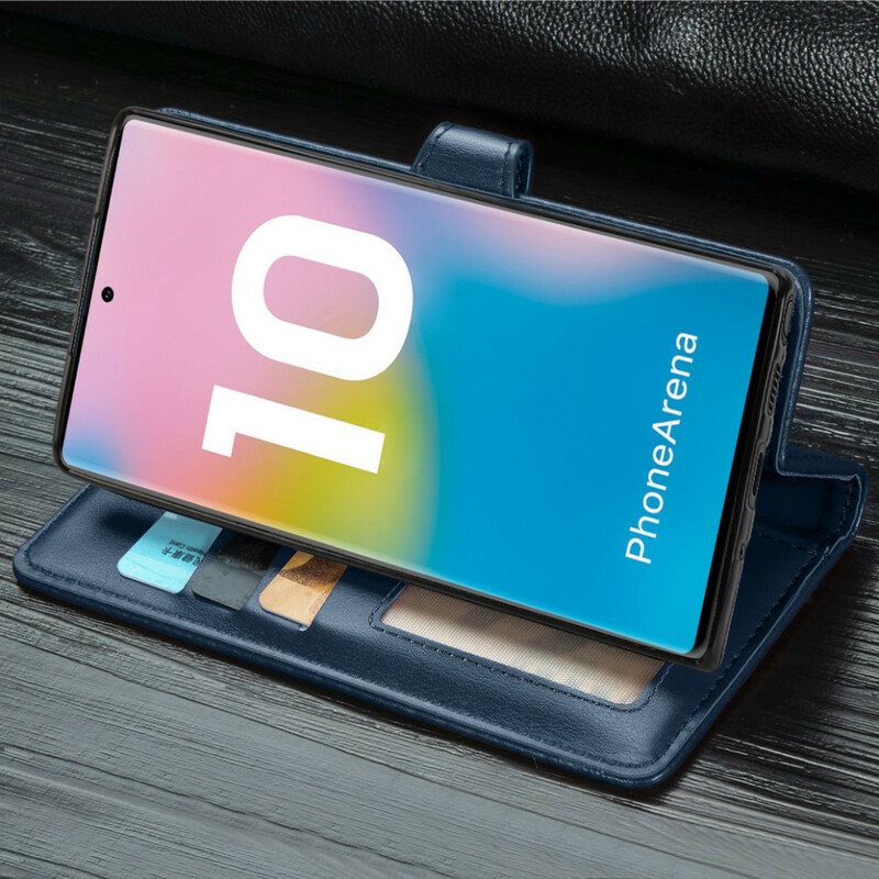 Folio Deksel Til Samsung Galaxy Note 10 Med Kjede Elegant Strappy I Kunstskinn