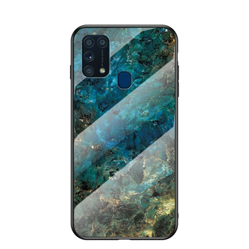 Deksel Til Samsung Galaxy M31 Premium Farge Herdet Glass