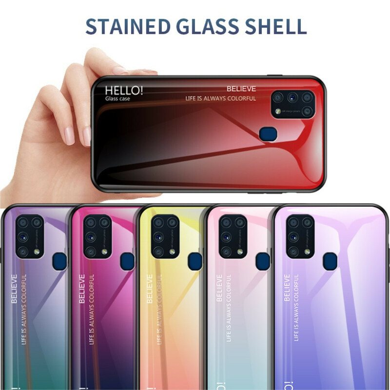 Mobildeksel Til Samsung Galaxy M31 Herdet Glass Hei