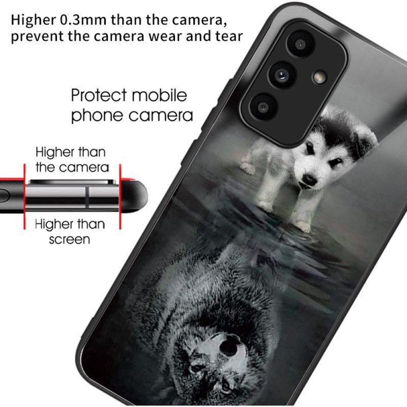 Deksel Samsung Galaxy A15 5g Puppy Dream Herdet Glass