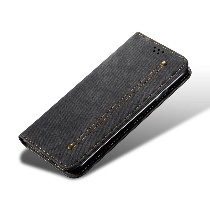 Beskyttelse Deksel Til Xiaomi Redmi Note 9 Pro 5G Folio Deksel Denim Stoff