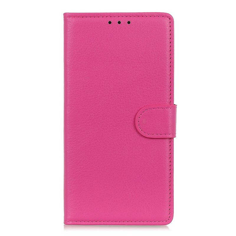 Folio Deksel Til Xiaomi Redmi Note 9 Pro 5G Litchi Skinneffekt