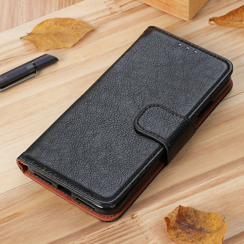 Folio Deksel Til Xiaomi Redmi Note 9 Pro 5G Nappa Split Leather