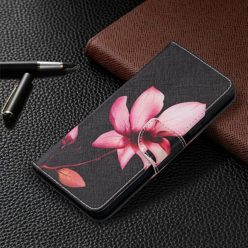 Folio Deksel Til Xiaomi Redmi Note 9 Pro 5G Rosa Blomst