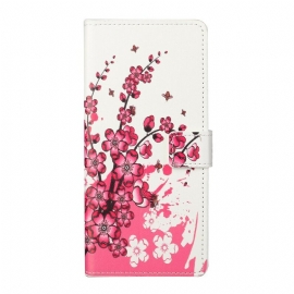 Folio Deksel Til Xiaomi Redmi Note 9 Pro 5G Tropiske Blomster