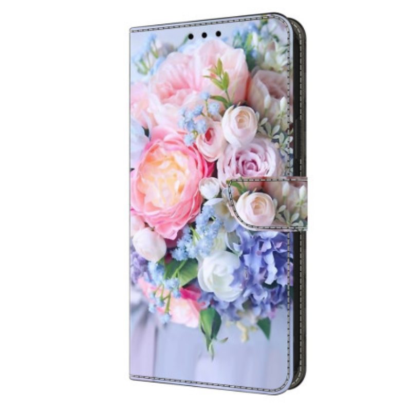 Folio Deksel Honor X9b / Magic 6 Lite Fargerike Blomster Beskyttelse Deksel