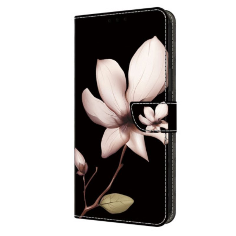 Folio Deksel Honor X9b / Magic 6 Lite Rosa Blomst Beskyttelse Deksel