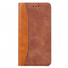 Beskyttelse Deksel Til Huawei P Smart 2020 Folio Deksel Tofarget Business Leather Effect
