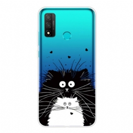 Deksel Til Huawei P Smart 2020 Gjennomsiktige Overrasket Katter
