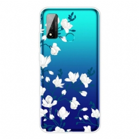 Mobildeksel Til Huawei P Smart 2020 Hvite Blomster