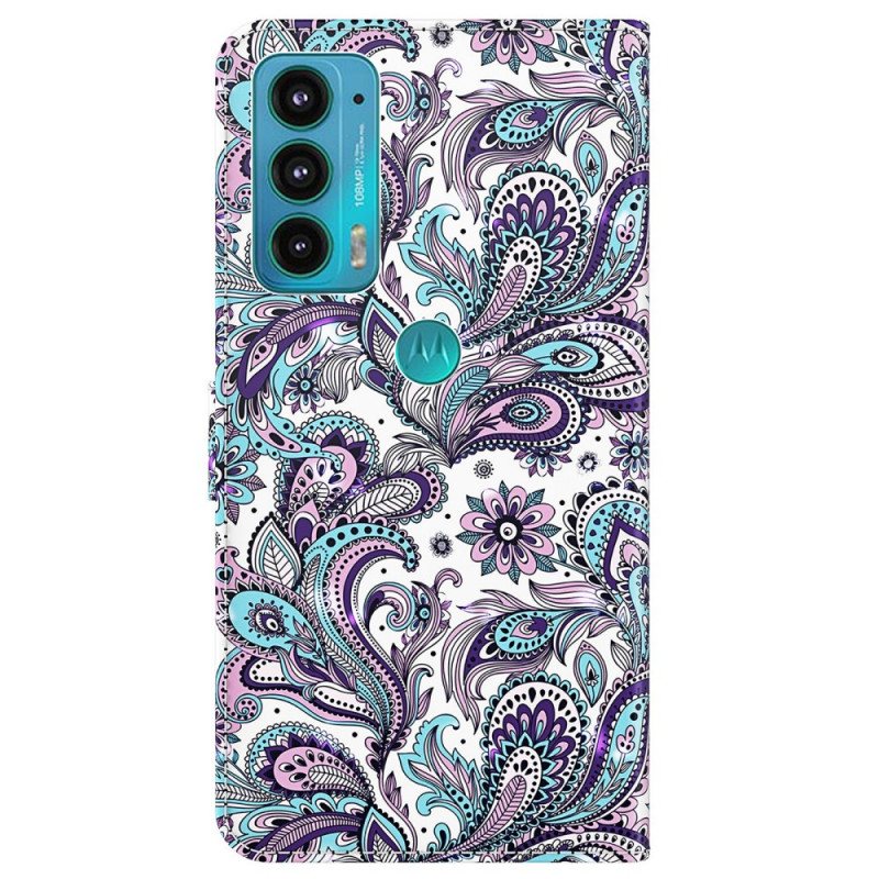 Folio Deksel Til Moto E40 / E30 / E20 Paisley