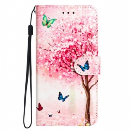 Lærdeksel Folio Deksel Xiaomi 14t Mobildeksel Kirsebærblomst