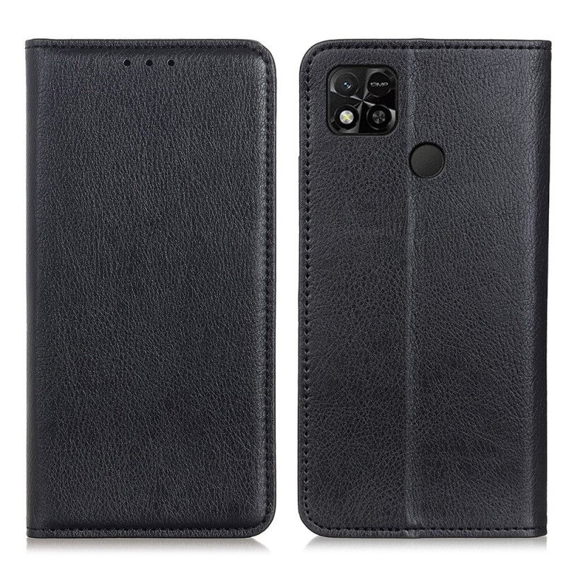 Beskyttelse Deksel Til Xiaomi Redmi 10A Folio Deksel Lychee Split Leather Texture