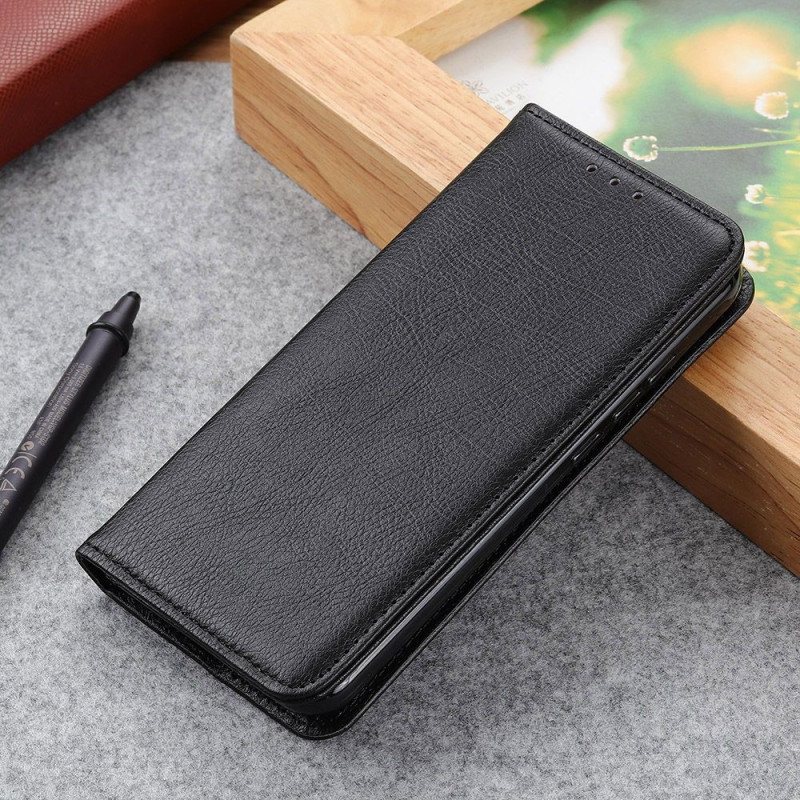 Beskyttelse Deksel Til Xiaomi Redmi 10A Folio Deksel Lychee Split Leather Texture