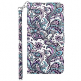 Folio Deksel Til Xiaomi Redmi 10A Med Kjede Strappy Paisley-mønster